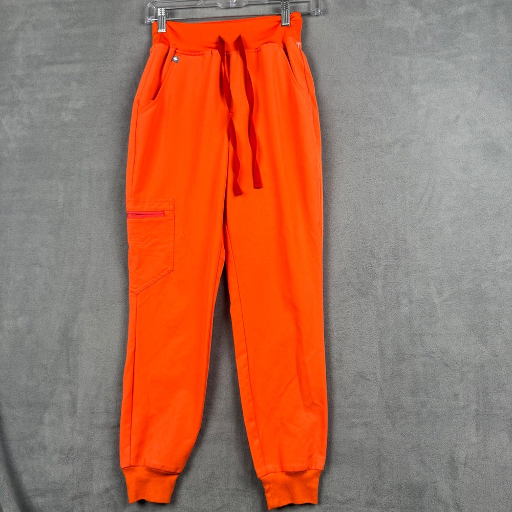 FIGS Zamora Jogger Scrub Pants Orange XXS Technical Collection W22SW2012P